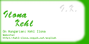 ilona kehl business card